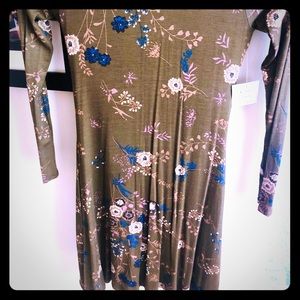 Mossy Green Flower Dresss🏵🌺💮